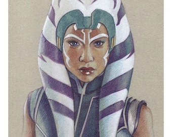 Special edition lithograph AHSOKA TANO "Star Wars". Author: Miguel Alfaro
