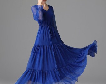 long blue frock