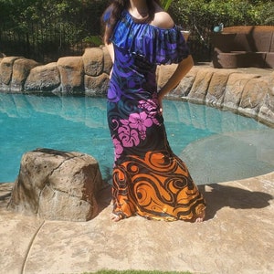Off shoulder top hawaiian blouse