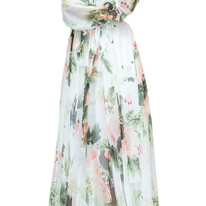 Maya Antonia Custom Floral Tie-on Waist Chiffon Maxi - Etsy