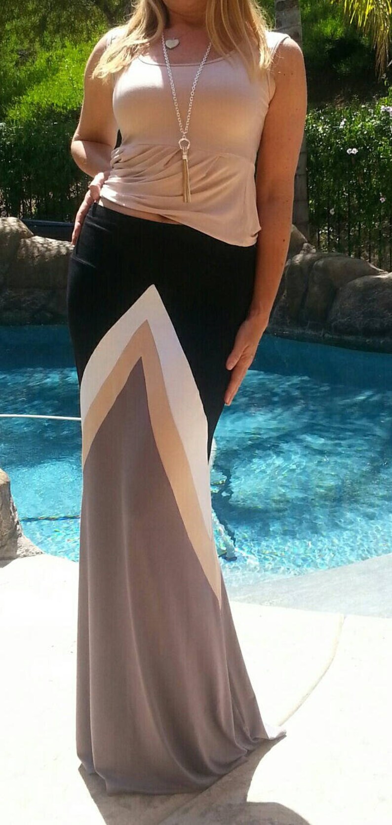slimming maxi skirt