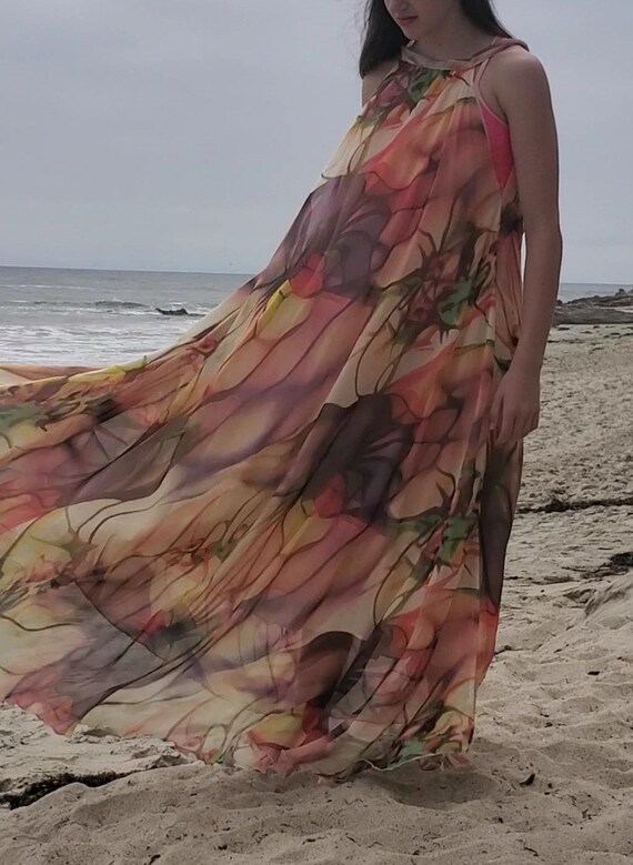 Plus size chiffon maxi cheap