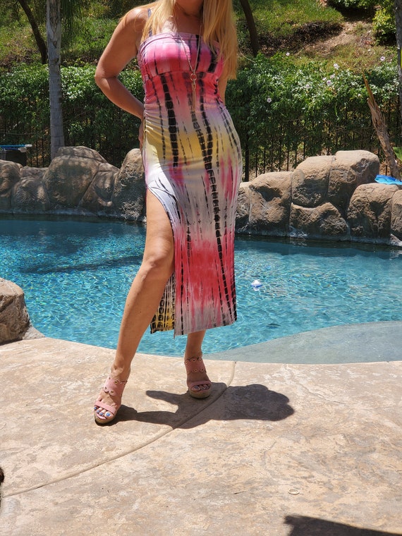 Sexy tie hotsell dye dress