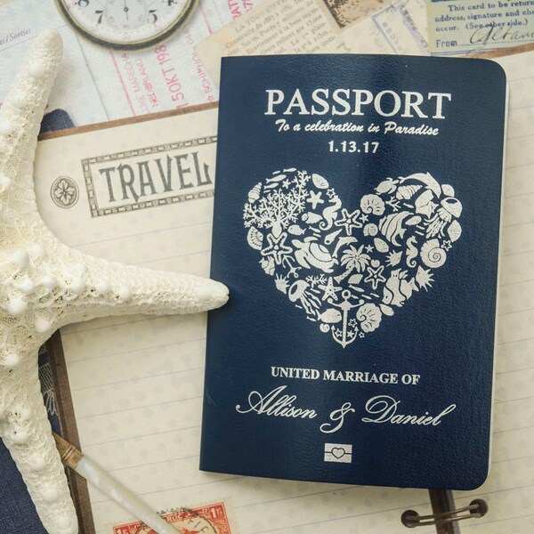 Passport Theme Wedding Invitations Etsy