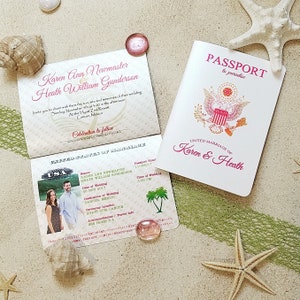 Vanessa’s Destination Wedding Invitations - DIY - Couverture métallique Generic Wedding Passport & Boarding Pass Sample