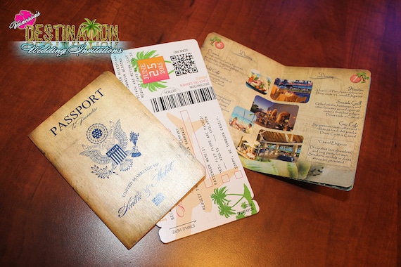 Vanessa S Destination Wedding Invitations Diy Antique Etsy