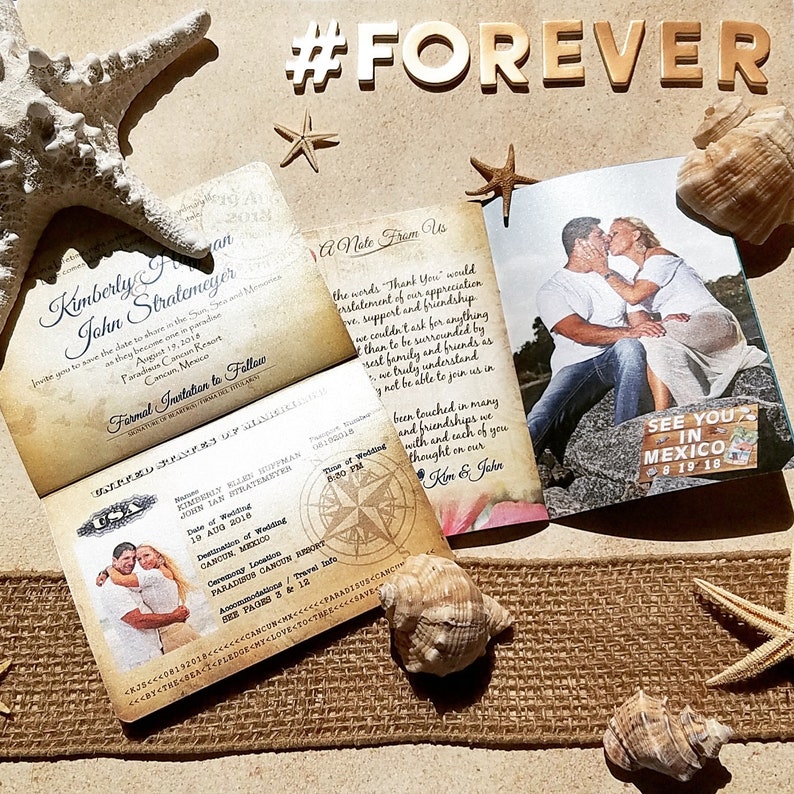 Vanessa's Destination Wedding Invitations DIY Antique Etsy Canada