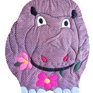 Hippo Quilt Baby Blanket Pattern Sewing Baby Pattern Quilt Kids Pattern Woodland Nursery  Sewing Baby Quilt in Day Hippo Kiddie Komfies #103