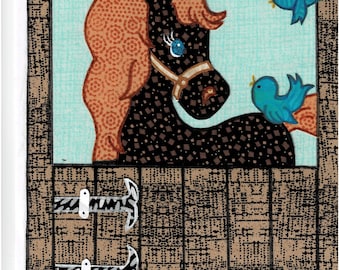 112, #Horse Quilt Pattern, #Pony Quilt Pattern, Baby Blanket Pattern,  Boy Girl Quilt, Animal Quilt Pattern, Easy Quilt, #Kiddie Komfies