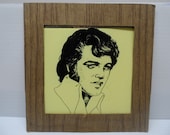 Carnival Art Elvis Presley Glass Portrait, 1970 39 s