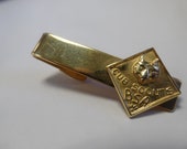 Vintage Gold Tone Boy Scout Tie Clip and Bar By Robbins Co. Attleboro
