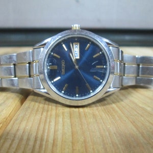 Classic Mens Seiko Day Date Watch 7N43-9070 Wristwatch - Etsy