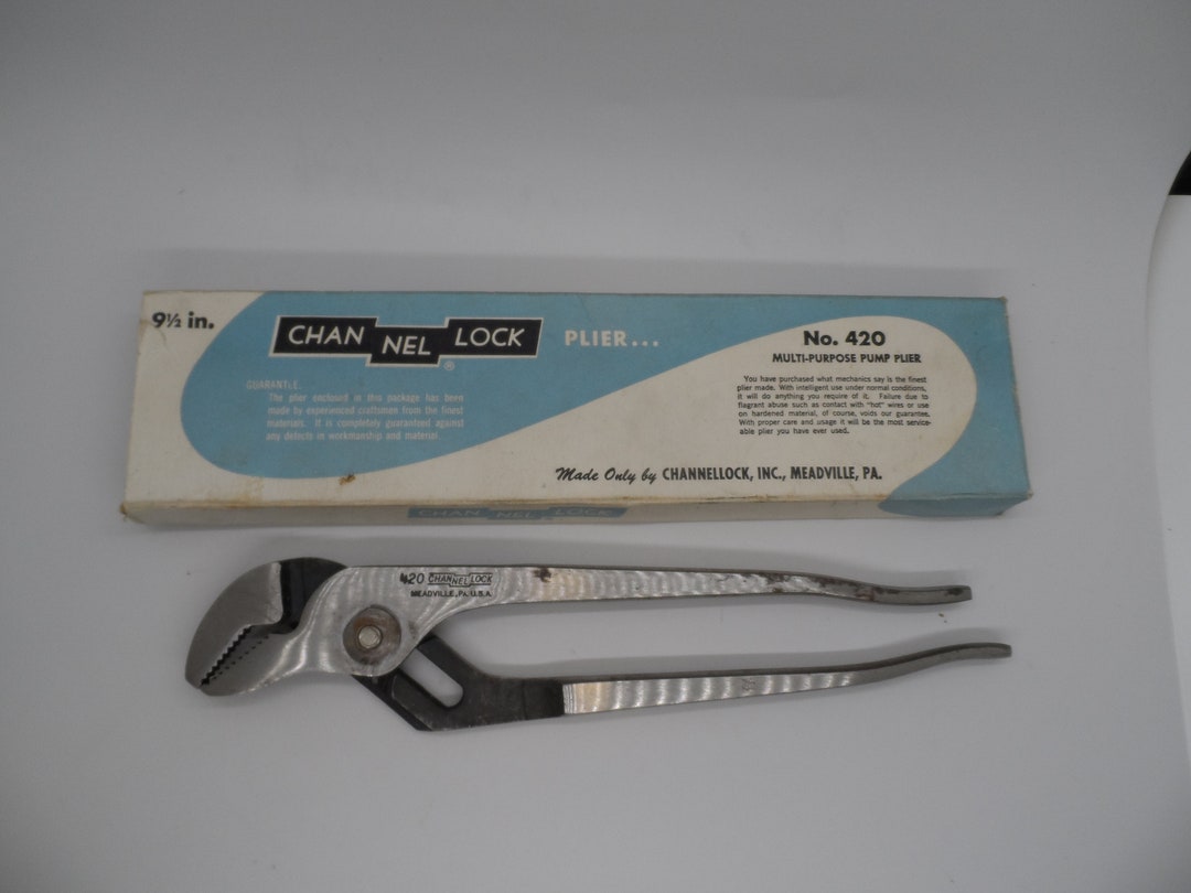 Vintage 9 1 2 Channel Lock Plier No.420 Multi Purpose Pump Plier