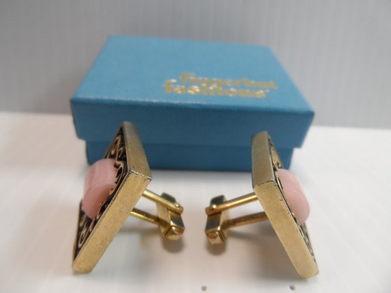 Vintage FingerHut Fashions Cuff links, 1950's - image 4