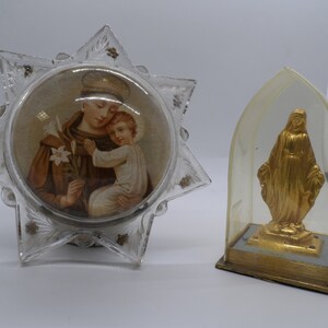 Vintage Set of 2 Religious Saints