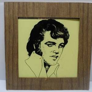 Carnival Art Elvis Presley Glass Portrait, 1970&#39;s