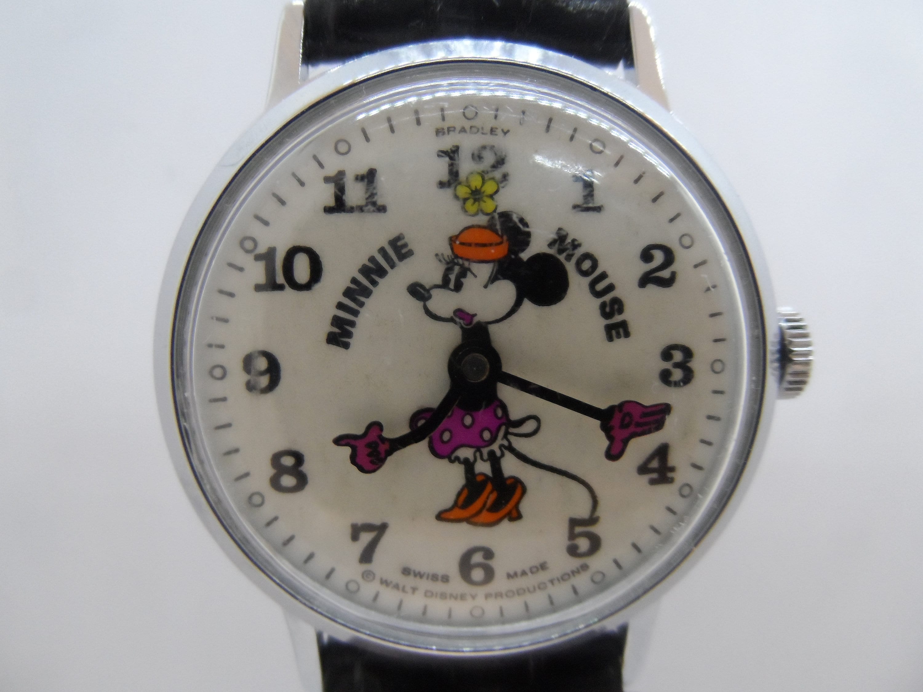 Vintage 1970s Minnie Mouse Bradley Wristwatch With Original Box Vintage Bradley Minnie Mouse Watch, Woman main image 3
