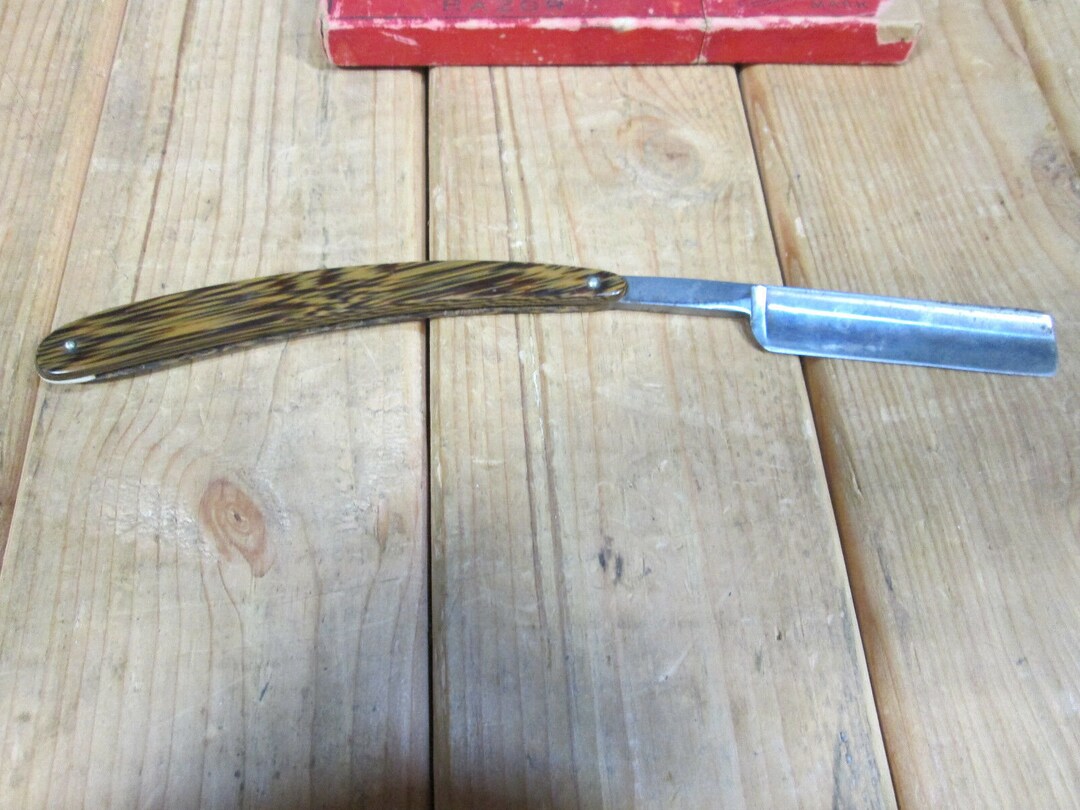Vintage Genco Head Barber Straight Razor With Spike Razor Box - Etsy