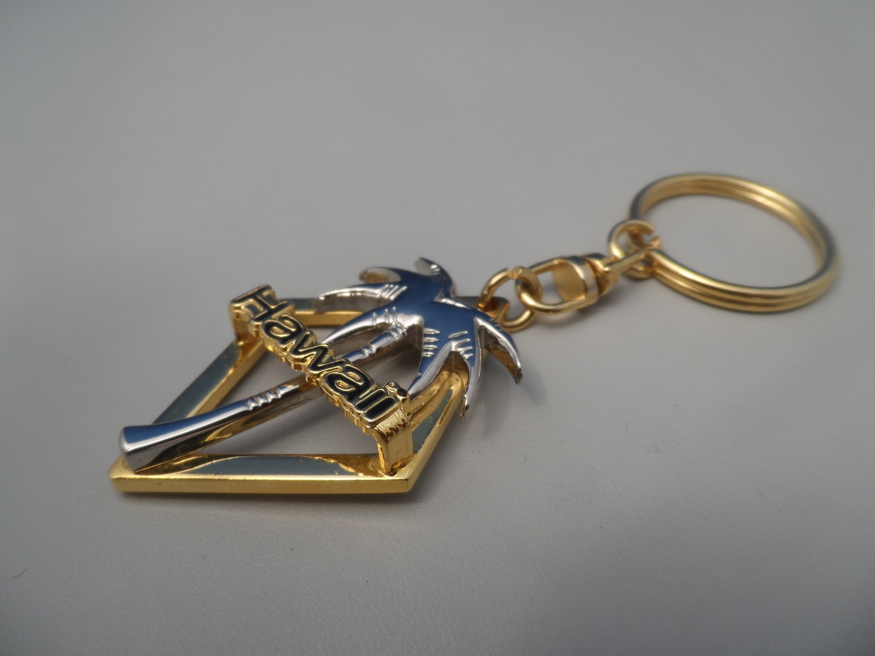 Vintage Hawaii Metal Swivel Keychain 1980's Etsy.de