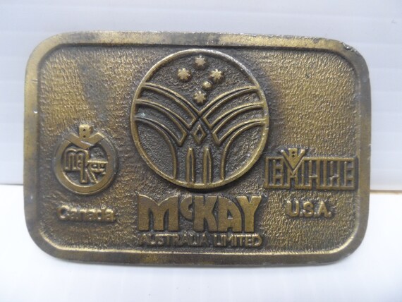 Mckay Empire Australia Canada Usa Pewter Belt Buckle 1 Of Etsy