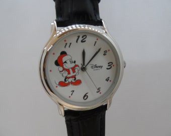 Walt Disney Special Edition Collector Series Santa Mickey Mouse Christmas Watch, By Disney Works