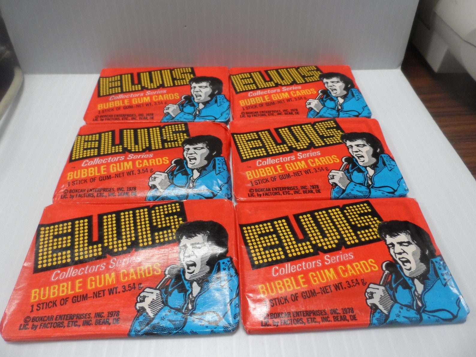 6 Sealed Wax Packs Elvis Presley 1978 Boxcar Collectors Series Etsy