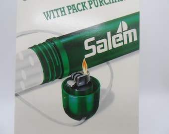 Vintage Salem Promotional Cigarette Carrier Lighter all in One, Refillable, NOS (New Old Stock)