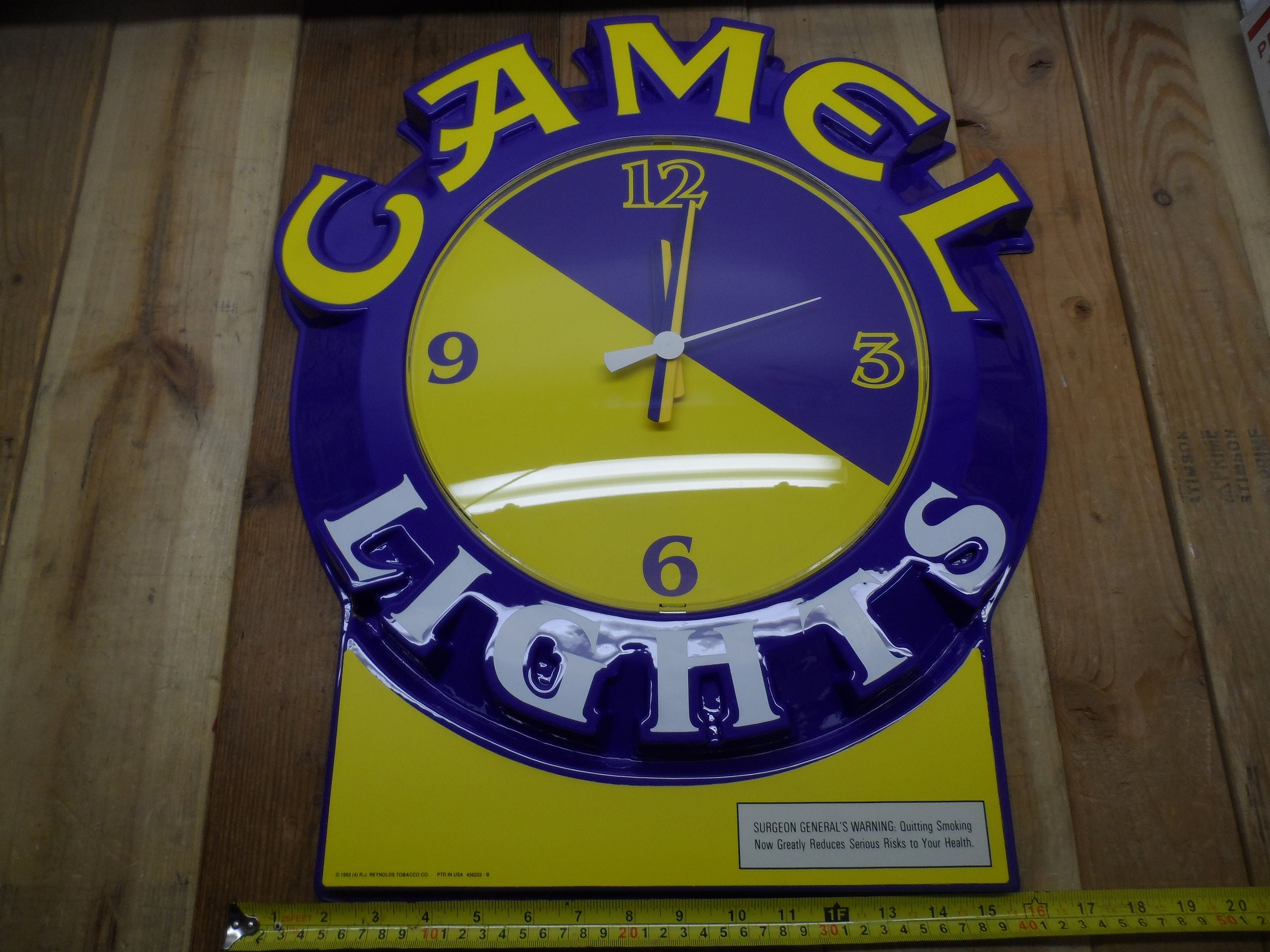 1993 Camel Light Wall Clock