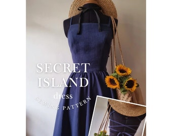 SECRET ISLAND dress Digital Pattern / us 0-22, eu 32-54, uk 4-26/ PDF Sewing Patterns