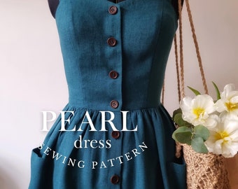 PEARL dress PDF Pattern / us 0-22, eu 32-54, uk 4-26/ Digital Sewing Pattern