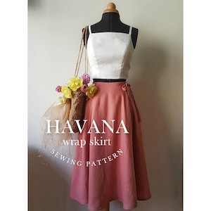 Patron numérique de jupe HAVANA / US 0-22, EU 32-54, uk 4-246 / Patrons de couture PDF, fabriqués à Prague, République tchèque