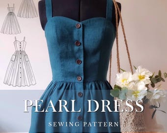 PEARL dress PDF Pattern / us 0-22, eu 32-54, uk 4-26/ Digital Sewing Pattern