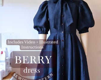 BERRY dress PDF Pattern / us 0-22, eu 32-54, uk 4-26/ Digital Sewing Pattern