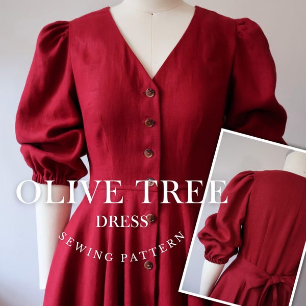 OLIVE TREE dress PDF Pattern / us 0-20, eu 32-52, uk 4-24/ digital Sewing Patterns