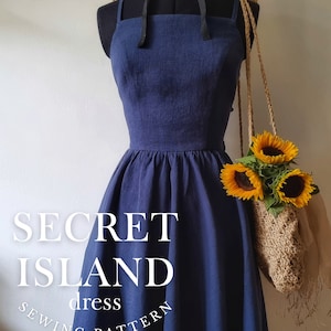 SECRET ISLAND dress Digital Pattern / us 0-22, eu 32-54, uk 4-26/ PDF Sewing Patterns