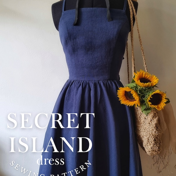 SECRET ISLAND dress Digital Pattern / us 0-22, eu 32-54, uk 4-26/ PDF Sewing Patterns