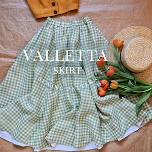 Modello PDF per gonna VALLETTA / US 2-22, EU 34-54, UK 6-26/ Modelli di cucito digitali