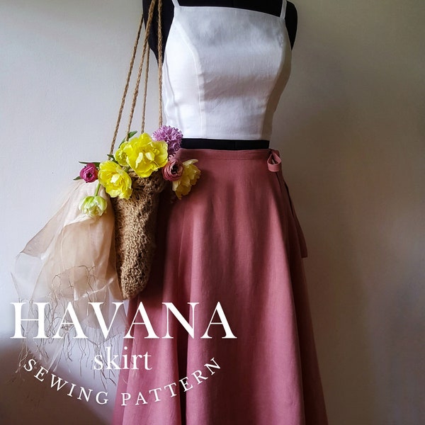 HAVANA skirt Digital Pattern / us 2-20, eu 34-52, uk 6-24/ PDF Sewing Patterns, made in Prague, Czech Republic