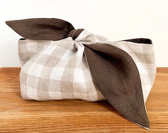 Christmas gift bag | Pdf simple sewing pattern | knot bag | Pdf beginners sewing pattern | MEDIUM & MINI SIZE | Reusable gift bag