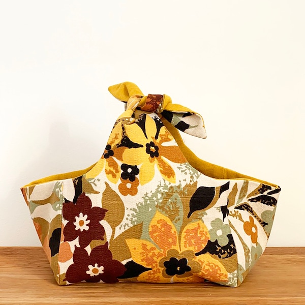 Gift bag | Knot bag | MEDIUM SIZE ONLY | beginners pdf sewing pattern | Fabric basket | gift wrap | Reusable gift bag |