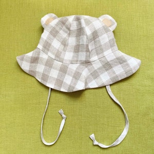 Children’s sunhat pdf sewing pattern | Baby / Child’s sun hat  | Children's sun hat with bear / fox/ mouse / dog ears