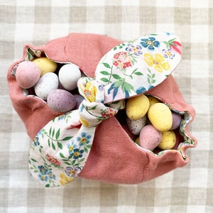 Knotentasche/ Ostergeschenktasche/ Schleifentasche | Anfänger PDF NÄHMUSTER | Stoff Geschenkbeutel in 3 Größen | Wiederverwendbare Geschenktüte | Eco Geschenkverpackung |