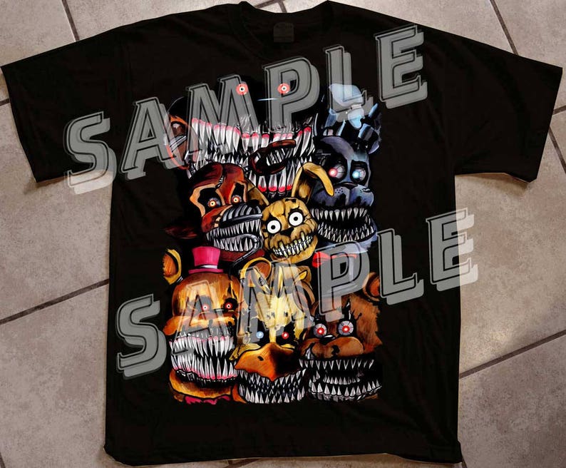 YOUTH FNAF 4 Tee Inspired by Five Nights At Freddys image 1
