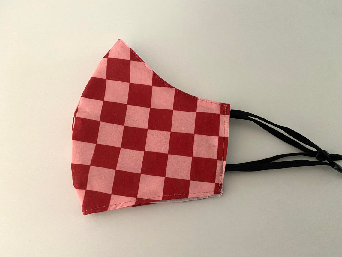 Kimono pattern handmade fabric mask/ Ichimatsu pattern Etsy