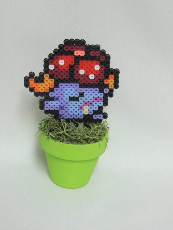 Pokemon Oddish Gloom Vileplume Bellossom Potted Plant Center Piece 8bit Plant Pixelated Plant Birthday Gift Kids Decor