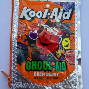 Recycled Kool-Aid Coin Bag  - kool aid jammers -upcycled - capri sun - kool aid bag - coin purse - recycled bag - coin pouch