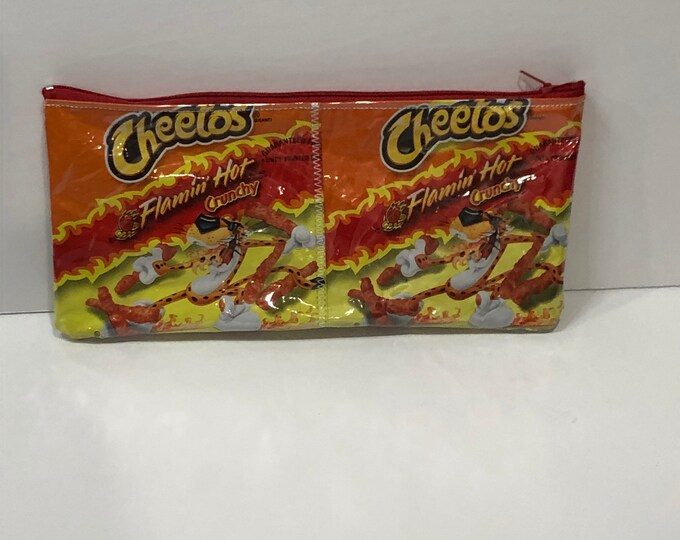 Recycled Bag, Hot Cheetos Bag/ Flaming Hot Cheetos, Pencil Bag, Makeup ...