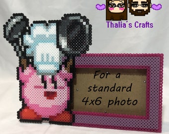 Chef Kirby Picture Frame | videogame frame, 8bit frame, wall decor, office decor, photo frame, birthday gift, Christmas gift, unique