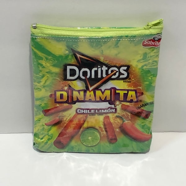 Recycled Bag - Doritos Dinamita Chile Limon  Coin Bag  -  Coin Purse- Upcycled Bag  -  Recycled Goods  -  Change Purse - Gift card holder
