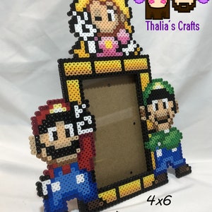Mario Peach and Luigi Picture Frame | Videogame Frame, 8bit Frame, Wall ...
